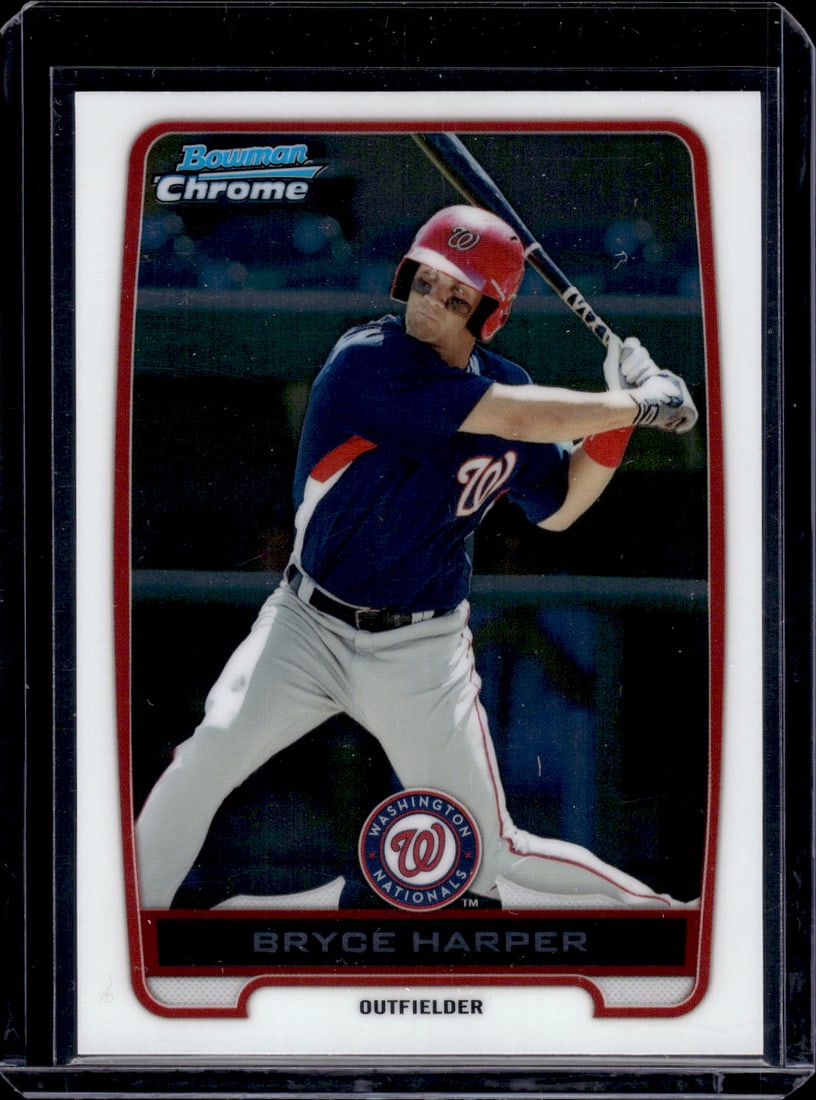 Bryce Harper Prospects 2012 Bowman Chrome #BCP10 Nationals, Phillies: Bowman Baseball MLB Trading & Sports Cards, Sports Cards for Sale Near Me, World Series & Hall of Fame Players, SP, SSP, Chrome, 1st Bowman, Auction Memorabilia Lots Sold On Line