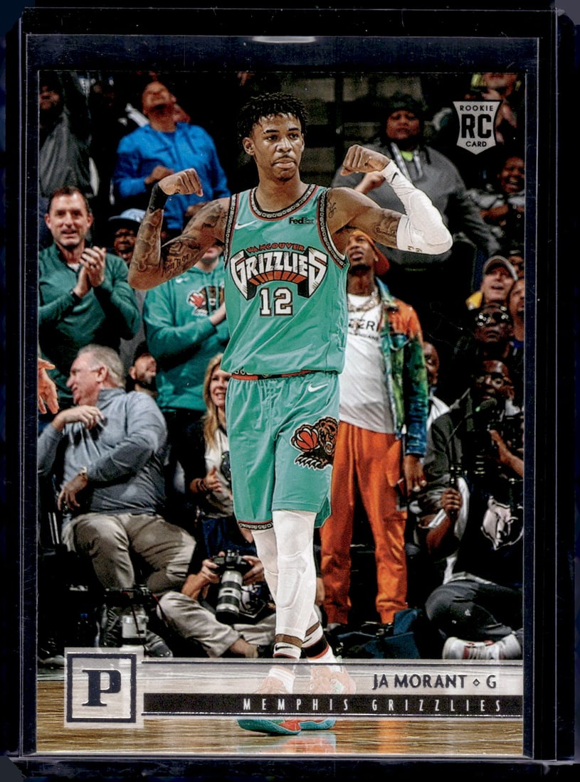 Ja Morant Rookie Card 2019-20 Panini Chronicles #116 Memphis Grizzlies: Panini Select, Prizm, Mosaic, Contenders, Revolution, Phoenix, NBA Hoops, Rookie NFL Sports Trading Cards, Silver, SP, SSP, Wave Prizms, Numbered Cards, Basketball sports Cards for Sale Near Me, NBA