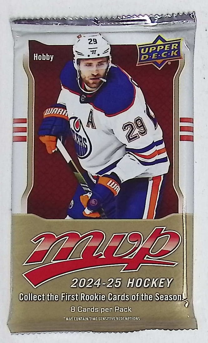 2024-25 Upper Deck MVP Hockey Cards HOBBY BOX PACK Sports Cards: Upper Deck MVP Hockey NHL Trading & Sports Cards, Stanley Cup Winners & Hall of Fame Players, Connor McDavid, Alex Ovechkin, Sports Cards for Sale Near Me, Auction Lots for Sale on Line