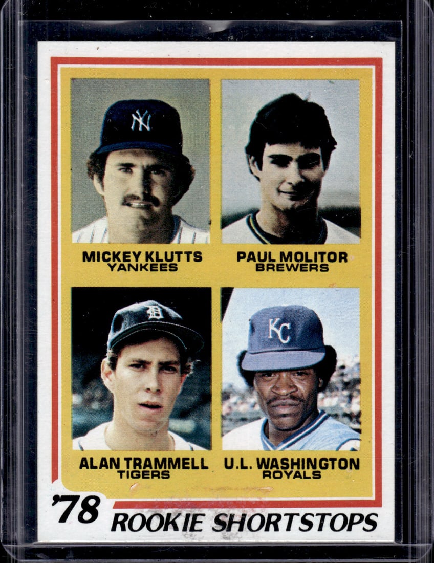 1978 Rookie Shortshops Trammell/Molitor 1978 Topps #707 Some Surface Issues See Pics: Topps Baseball MLB Trading & Sports Cards, Sports Cards for Sale Near Me, World Series & Hall of Fame Players Memorabilia, Refractors, X-Fractors, Numbered, SP, SSP, Valuable Auction Memorabilia Lots 