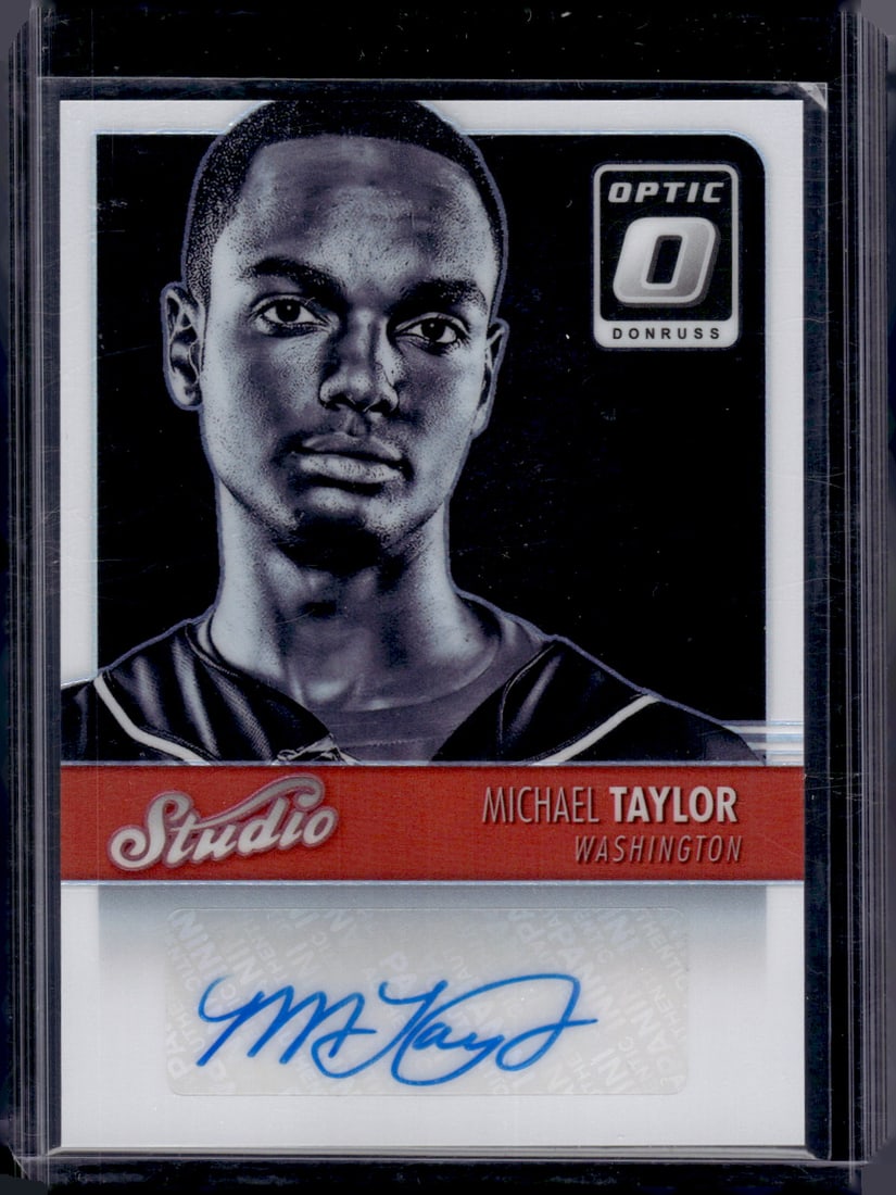 Michael Taylor Holo Prizm Auto 2016 Donruss Optic #SSMT: Donruss Baseball MLB Trading & Sports Cards, Sports Cards for Sale Near Me, Prizm, Mosaic, Select, SP, SSP, Auction Memorabilia Lots for Sale On Line, World Series & Hall of Fame Players, Diamond King