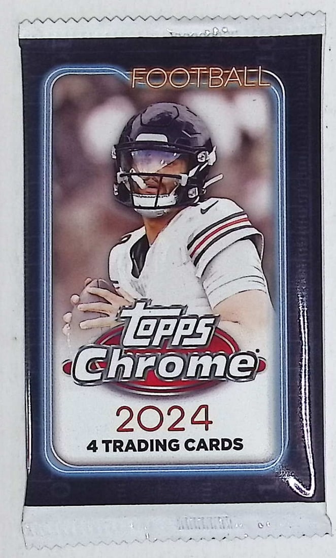 2024 Topps Chrome Football Cards BLASTER Box Pack Drake Maye, Jayden Daniels Rookie Card: Topps Football NFL Trading & Sports Cards, Rookie Cards in this Set Are Jayden Daniels, Bo Nix, JJ McCarthy, Marvin Harrison Jr, Refractors, Prism Refractors, X-Fractors, Sports Cards for Sale Near Me
