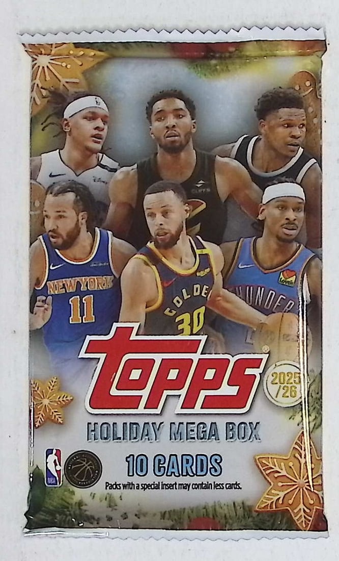 2025-26 Topps Basketball Card HOLIDAY MEGA BOX PACK - RC'S: Cooper Flagg, Kon Kneuppel, VJ Edgecombe: Topps Basketball NBA Trading & Sports Cards, Rookie Cards in this set are Cooper Flagg, Dylan Harper, Ace Bailey, V J Edgecombe, Kon Knueppel , Autographs, Signatures, Green Topps Logo Refractor, Auct