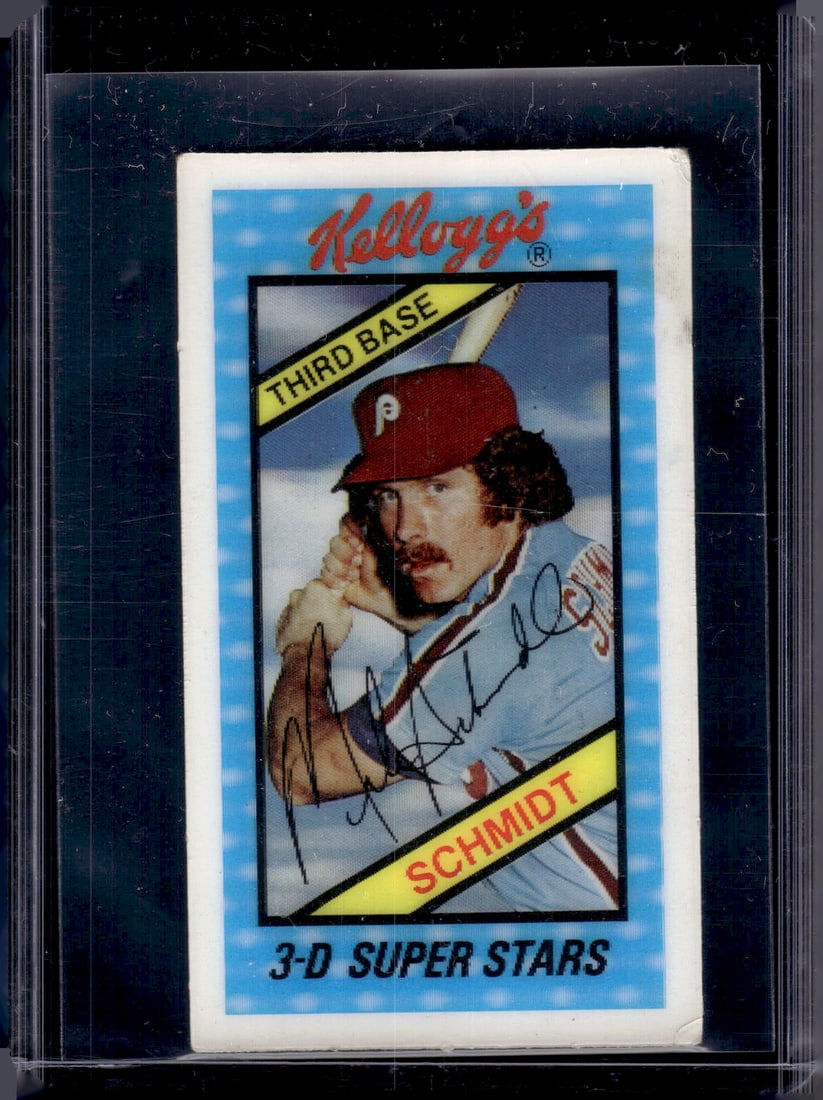 Mike Schmidt 1980 Kellogg's 3-D Super Stars #2 Philadelphia Phillies: Bowman Baseball MLB Trading & Sports Cards, Sports Cards for Sale Near Me, World Series & Hall of Fame Players, SP, SSP, Chrome, 1st Bowman, Auction Memorabilia Lots Sold On Line