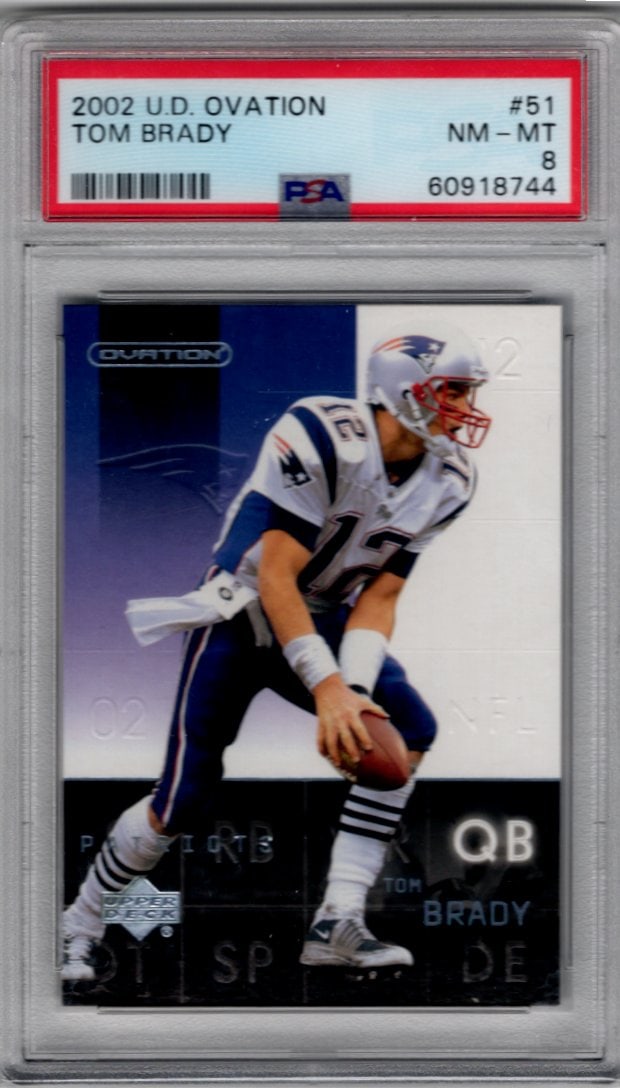 Tom Brady 2002 Upper Deck Ovation #51 PSA 8 New England Patriots (1 of 2)