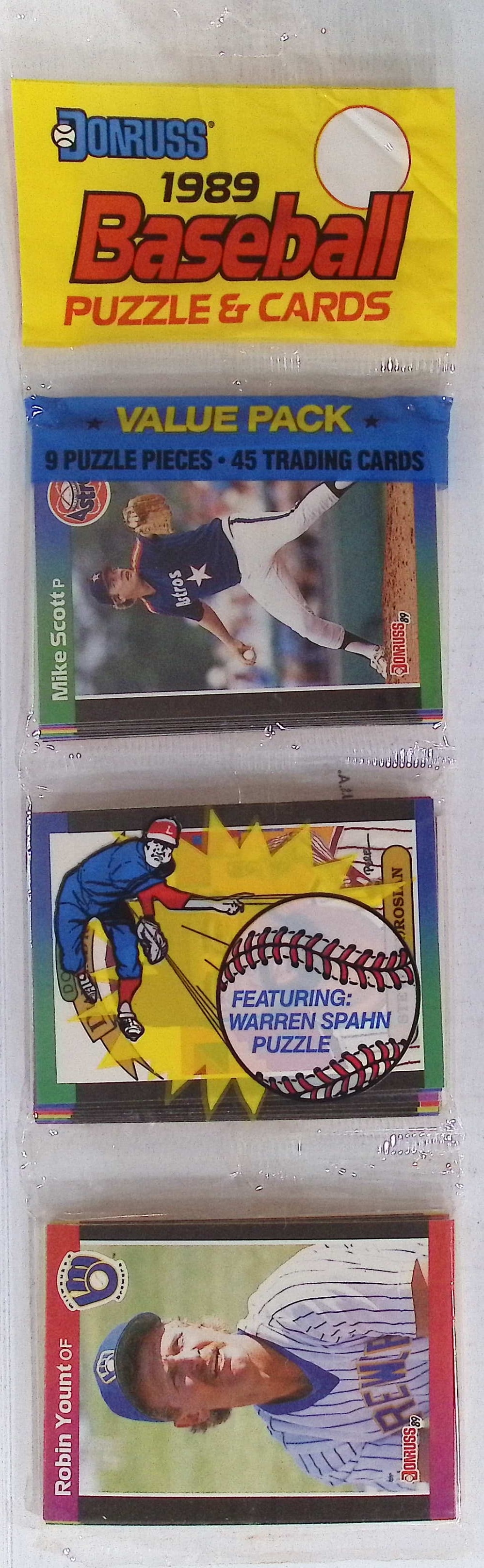 1989 Donruss Vintage Series 1 Retail Rack Pack - Ken Griffey, Jr Rookie Season: Ken Griffey, Jr. Rated Rookie, Vintage Valuable Donruss Baseball MLB Trading & Sports Cards, Robin Yount, George Brett, Rickey Henderson, Nolan Ryan, Old Sports Cards for Sale Near Me, World Series & 