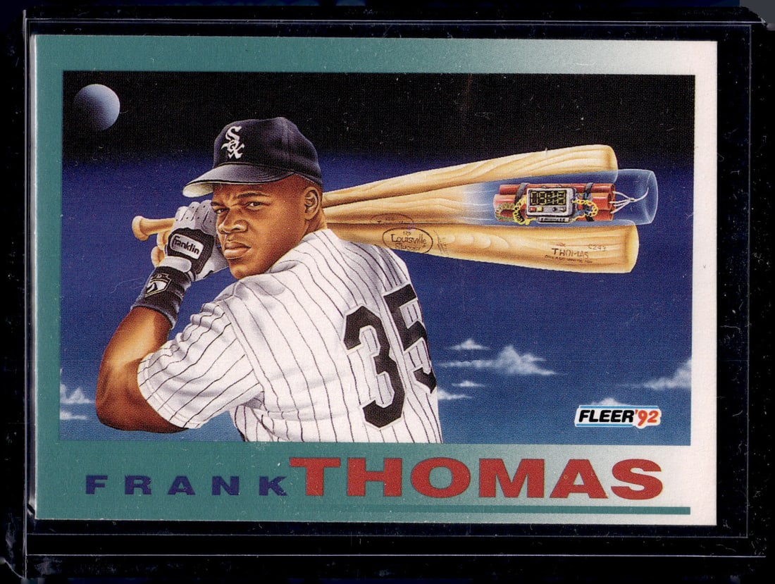 Frank Thomas Pro Vision 1992 Fleer #712 Chicago White Sox: Fleer Vintage Baseball MLB Trading & Sports Cards, Old Sports Cards for Sale Near Me, Auction Memorabilia Lots for Sale On Line, World Series & Hall of Fame Players