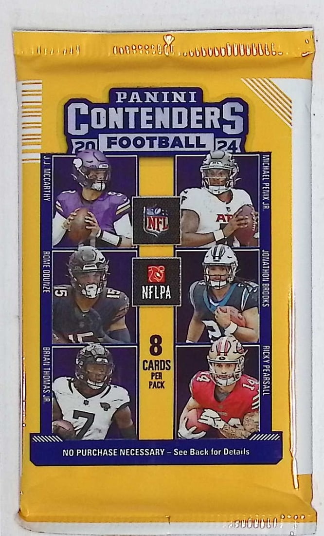 2024 Panini Contenders Football Cards BLASTER BOX PACK: Panini Rookie Football NFL Trading & Sports Cards, Rookie Cards in This Set are Jayden Daniels, Bo Nix, Drake Maye, Marvin Harrison, Jr, JJ McCarthy, Football & Sports Cards for Sale Near Me, Silver, 