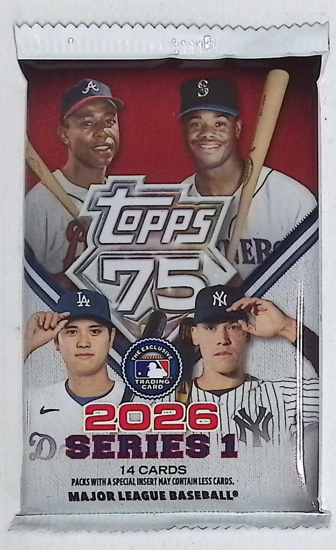 2026 Topps Series 1 Baseball 75th Anniversary Mega Box Pack (1 of 1)