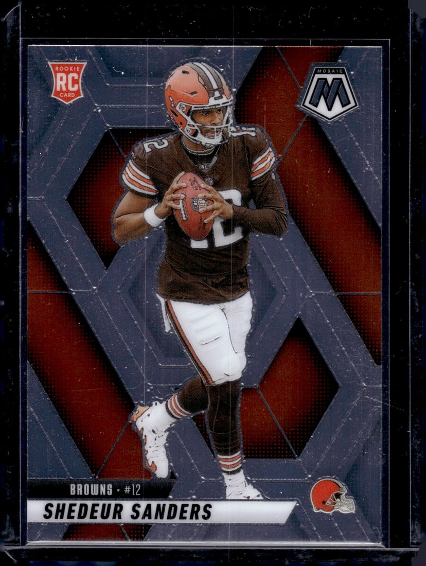Shedeur Sanders Rookie Card 2025 Mosaic #302 Cleveland Browns: Panini Select, Prizm, Mosaic, Contenders, Zenith, Phoenix, Illusions, Absolute, Rookie NFL Sports Trading Cards, SP, SSP, Cards, Football Cards for Sale Near Me, Superbowl & Hall of Fame Player Cards,