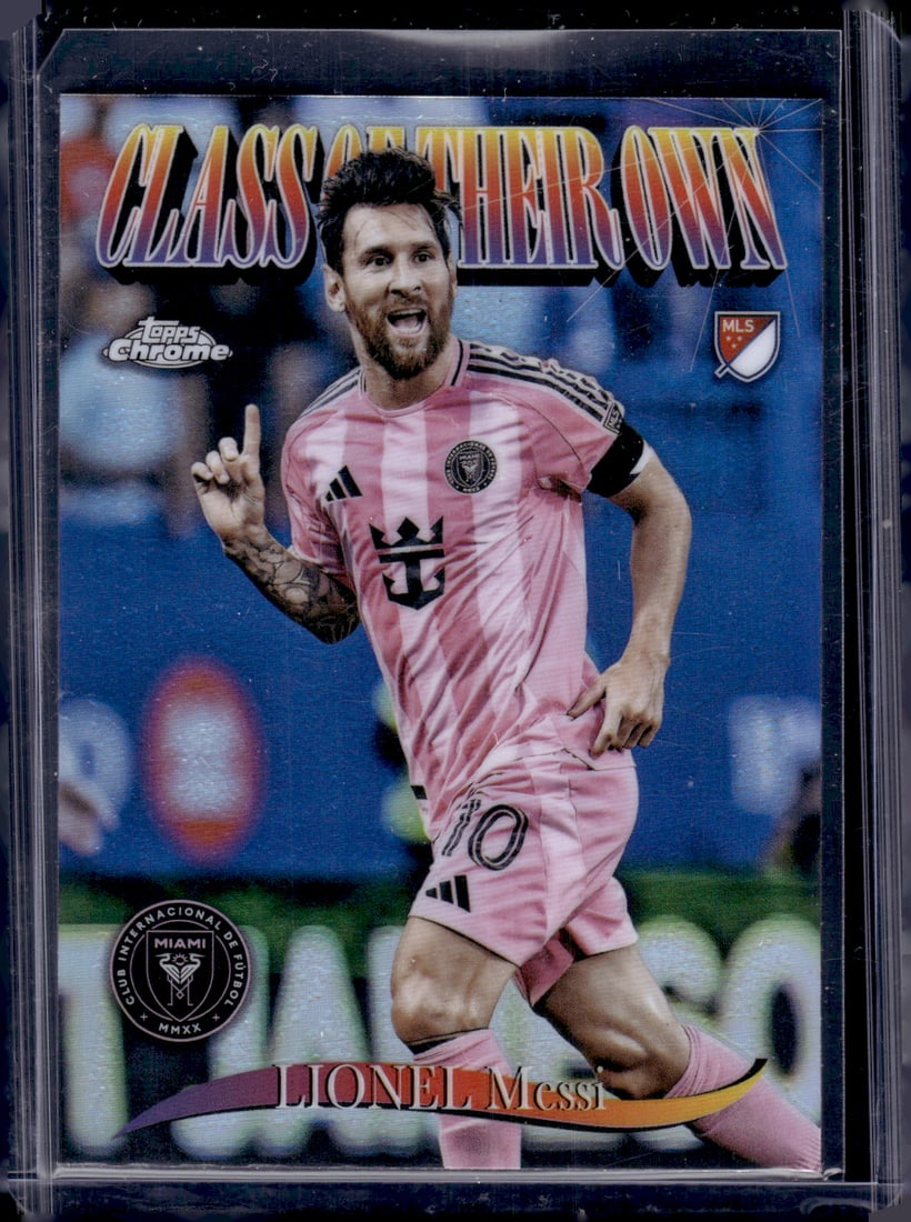 Lionel Messi Class of Their Own 2025 Topps Chrome #CO-10: Topps Soccer Chrome, Refractor, X-Fractor, FIFA World Cup, Soccer Rookie FIFA Sports Trading Cards, Silver, SP, SSP, Wave Prizms, Numbered Cards, Soccer sports Cards for Sale Near Me, FIFA Championshi