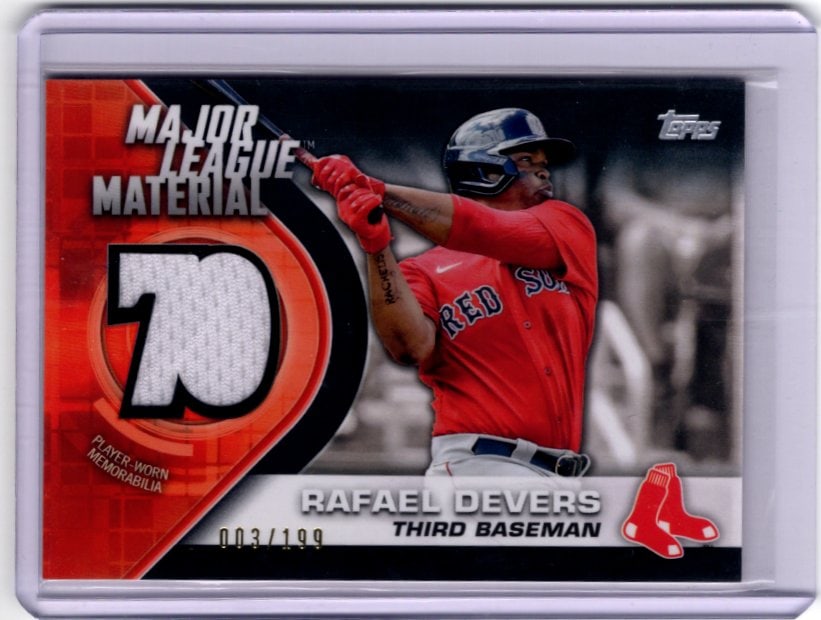 Rafael Devers Patch Black /199 2021 Topps #MLM-RD: Topps Baseball MLB Trading & Sports Cards, Sports Cards for Sale Near Me, World Series & Hall of Fame Players Memorabilia, Refractors, X-Fractors, Numbered, SP, SSP, Valuable Auction Memorabilia Lots 