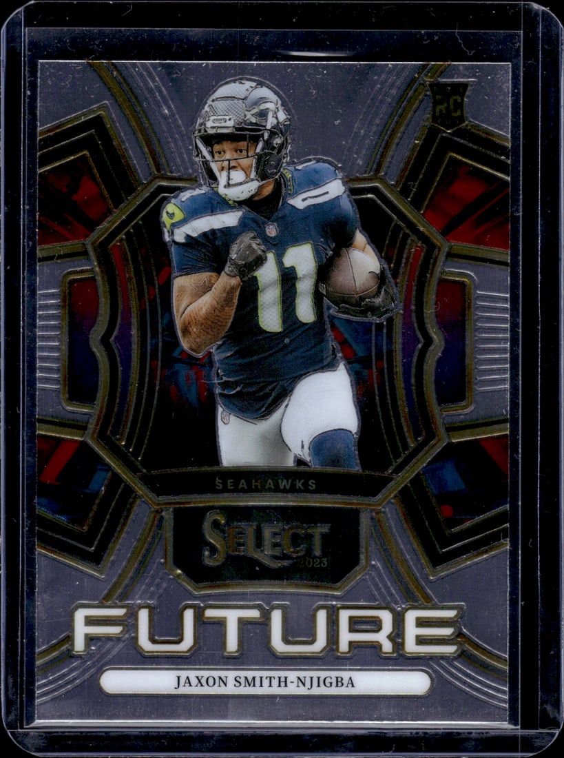 Jaxon Smith-Njigba Rookie Card Future 2023 Select #FUT-JSN Seattle Seahawks: Panini Select, Prizm, Mosaic, Contenders, Zenith, Phoenix, Illusions, Absolute, Rookie NFL Sports Trading Cards, SP, SSP, Cards, Football Cards for Sale Near Me, Superbowl & Hall of Fame Player Cards,