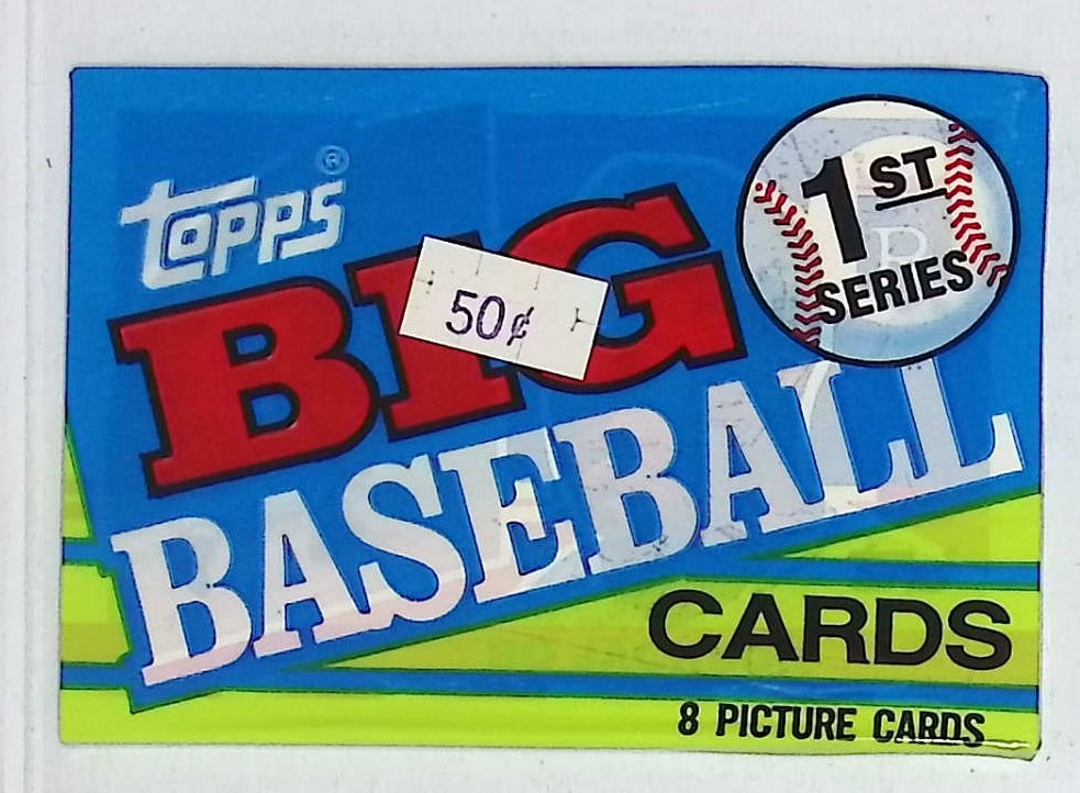 1990 Topps Big Baseball Series 1 Retail Box Wax Pack Vintage Baseball Cards: Topps Valuable Vintage MLB Rookie Baseball Trading Cards, Ken Griffey, Jr, Barry Bonds, Rickey Henderson, Nolan Ryan, Bo Jackson, Rickey Henderson, Dave Winfield, Old Sports Cards for Sale Near Me, Wo