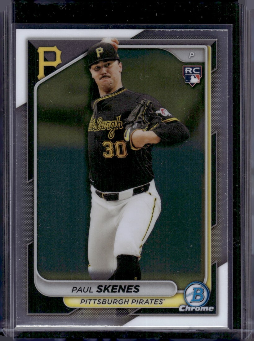 Paul Skenes Rookie Card 2024 Bowman Chrome #31 Pittsburgh Pirates (1 of 2)