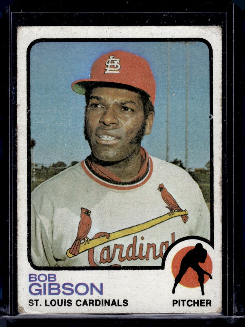 Bob Gibson 1973 Topps #190 St. Louis Cardinals Vintage Baseball Card: Topps Baseball MLB Trading & Sports Cards, Sports Cards for Sale Near Me, World Series & Hall of Fame Players Memorabilia, Refractors, X-Fractors, Numbered, SP, SSP, Valuable Auction Memorabilia Lots