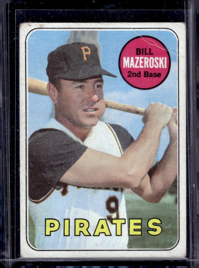 Bill Mazeroski 1969 Topps #335 Crease, Top Right Corner See Pictures: Topps Baseball MLB Trading & Sports Cards, Sports Cards for Sale Near Me, World Series & Hall of Fame Players Memorabilia, Refractors, X-Fractors, Numbered, SP, SSP, Valuable Auction Memorabilia Lots