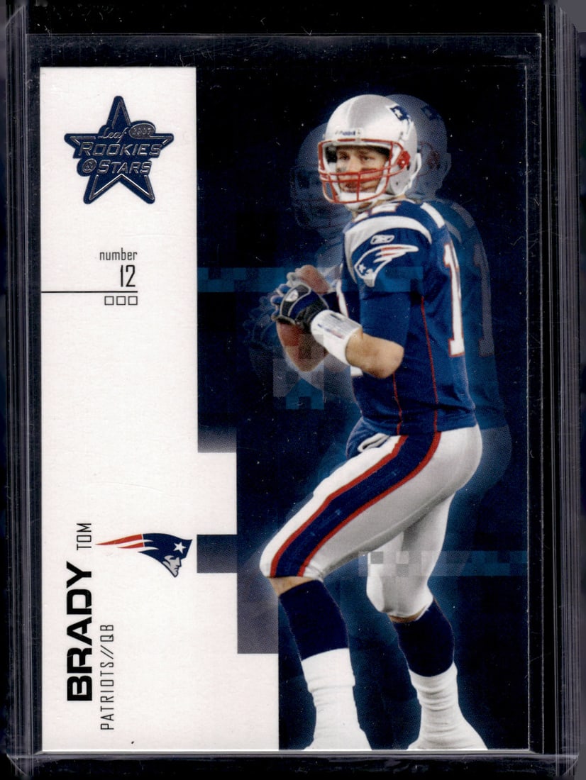 Tom Brady 2007 Leaf Rookies & Stars #58 New England Patriots: Panini Select, Prizm, Mosaic, Contenders, Zenith, Phoenix, Illusions, Absolute, Rookie NFL Sports Trading Cards, SP, SSP, Cards, Football Cards for Sale Near Me, Superbowl & Hall of Fame Player Cards,