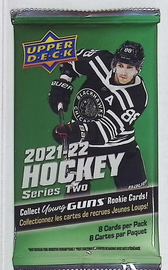 2021-22 Upper Deck Series 2 Hockey Card Retail Box Pack - Young Guns Rookie Cards: Upper Deck Series 2 Hockey NHL Trading & Sports Cards, Rookie SP Cards, Stanley Cup & Hall of Fame Players, Connor McDavid, Alex Ovechkin, Sports Cards for Sale Near Me, Auction Memorabilia Lots For S