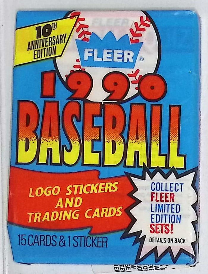 1990 Fleer Baseball Series 1 Retail Box Wax Pack Sports Cards MLB Trading Cards Rookie Cards: Vintage Valuable Fleer Baseball MLB Trading & Sports Cards, Rookies in This Set Include Frank Thomas, Sammy Sosa, Larry Walker, Bernie Williams, New York Yankees, Old Sports Cards for Sale Near Me, Wo