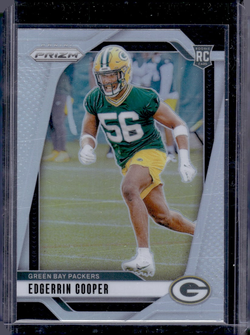 Edgerrin Cooper Rookie Card Silver Prizm 2024 Panini Prizm #331 Green Bay Packers: Panini Select, Prizm, Mosaic, Contenders, Zenith, Phoenix, Illusions, Absolute, Rookie NFL Sports Trading Cards, SP, SSP, Cards, Football Cards for Sale Near Me, Superbowl & Hall of Fame Player Cards,