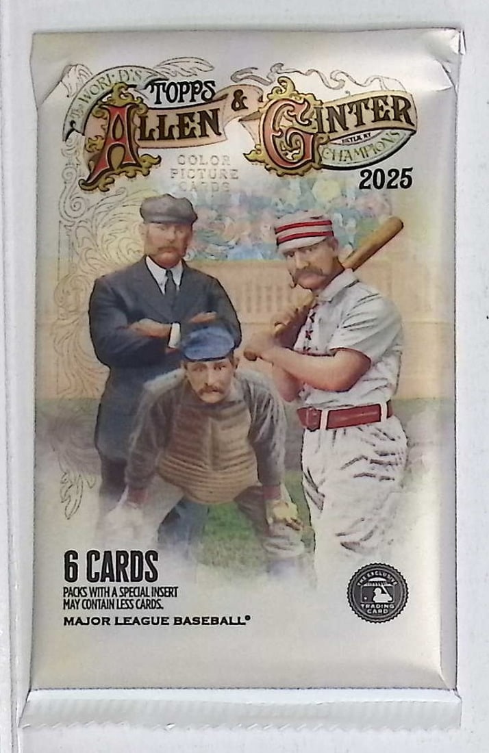 2025 Topps Allen & Ginter Baseball BLASTER BOX PACK - MLB Trading Cards: Factory Sealed Topps Baseball MLB Trading & Sports Cards, Rookie Cards in this set are James Wood, Dylan Crews, Speckled, SP, SSP, Variations, Autographs, Chrome, Refractors, Sports Cards for Sale Nea