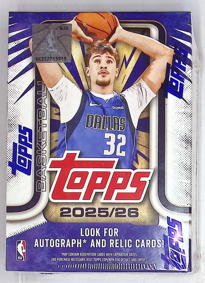 2025-26 Topps Basketball Card BLASTER BOX - RC'S: Cooper Flagg, Kon Kneuppel, VJ Edgecombe: Topps Basketball NBA Trading & Sports Cards, Rookie Cards in this set are Cooper Flagg, Dylan Harper, Ace Bailey, V J Edgecombe, Kon Knueppel , Autographs, Signatures, Green Topps Logo Refractor, Auct