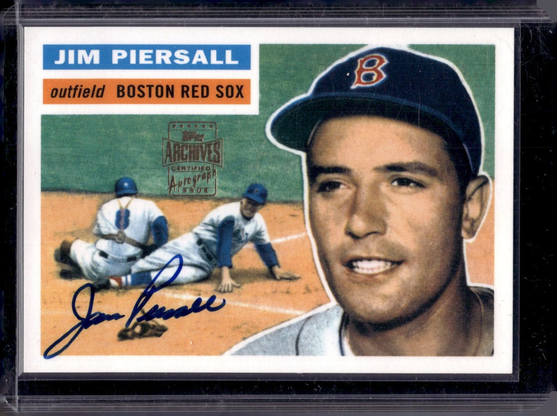 Jim Piersall Auto 2001 Topps Archives #143 Boston Red Sox: Topps Baseball MLB Trading & Sports Cards, Sports Cards for Sale Near Me, World Series & Hall of Fame Players Memorabilia, Refractors, X-Fractors, Numbered, SP, SSP, Valuable Auction Memorabilia Lots