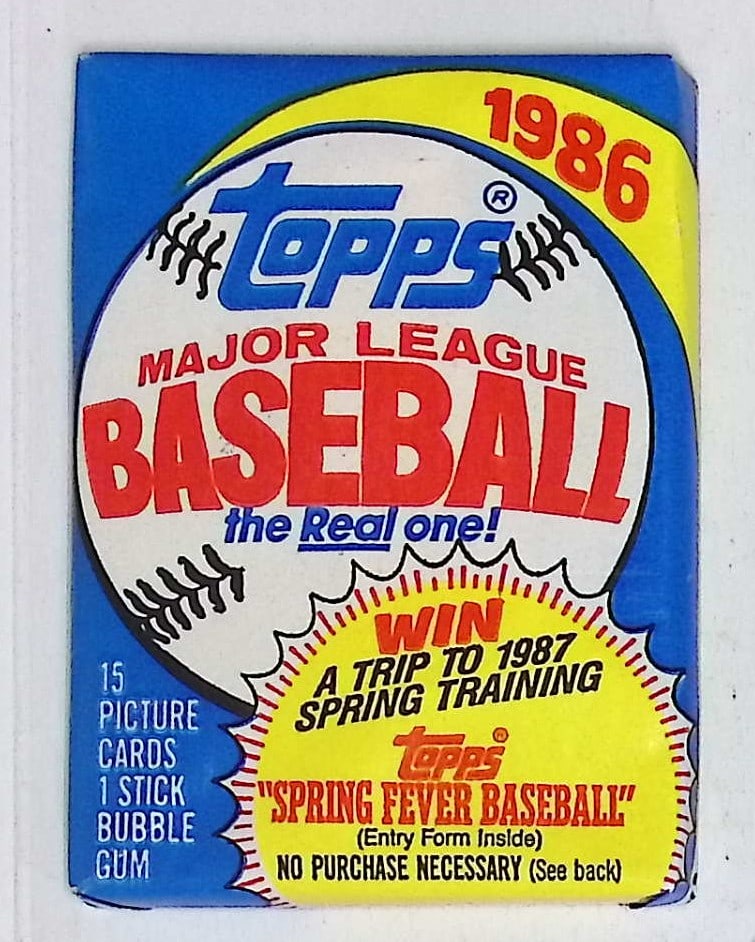 1986 Topps Series 1 Vintage Baseball Cards Retail Box Wax Pack Sports Card (1 of 1)