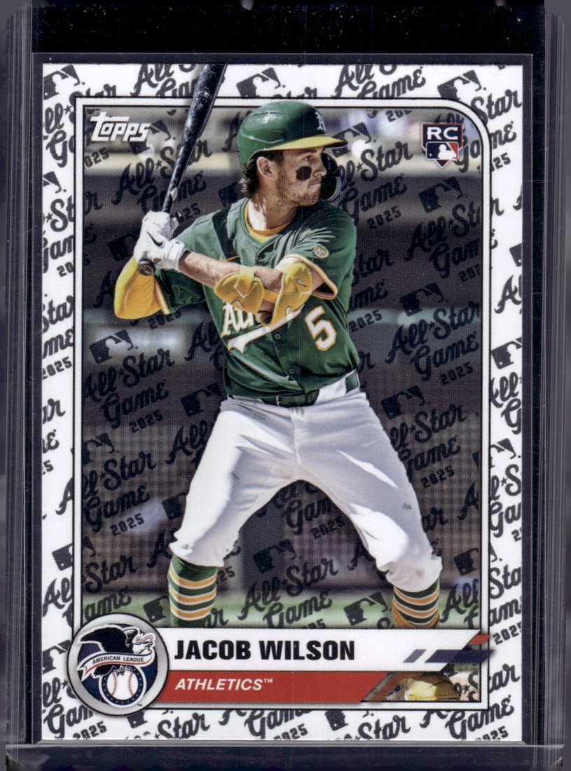 Jacob Wilson Rookie Card 2025 Topps All Star Game #77 Oakland Athleitcs: Topps Baseball MLB Trading & Sports Cards, Sports Cards for Sale Near Me, World Series & Hall of Fame Players Memorabilia, Refractors, X-Fractors, Numbered, SP, SSP, Valuable Auction Memorabilia Lots 