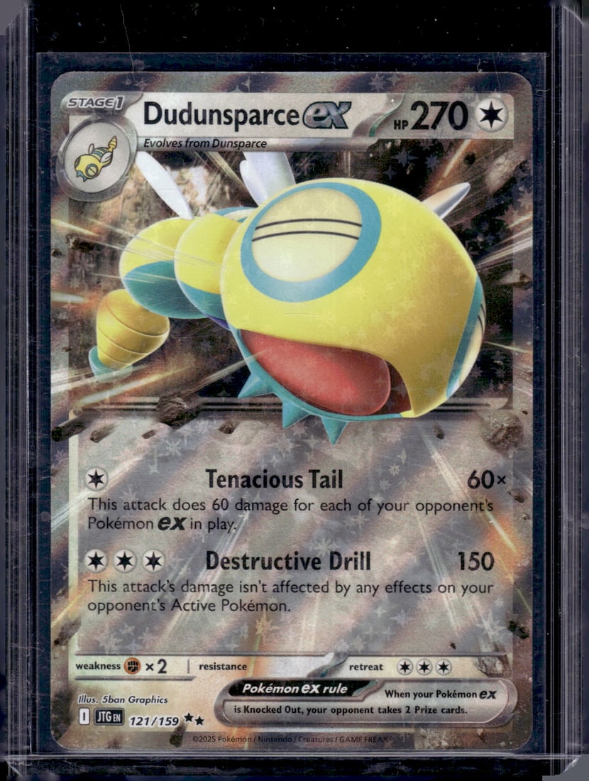 2025 Pokemon Journey Together Dudunsparce Ex Double Rare #121: Pokemon Trading Card Game Cards, Charizard, Pikachu, Mewtwo, Reverse Holo, Holo Rare, Secret Rare Cards, Full Art Cards, Eevee, Ultra Rare Card, Illustration Rare, Special Illustration Rare SIR
