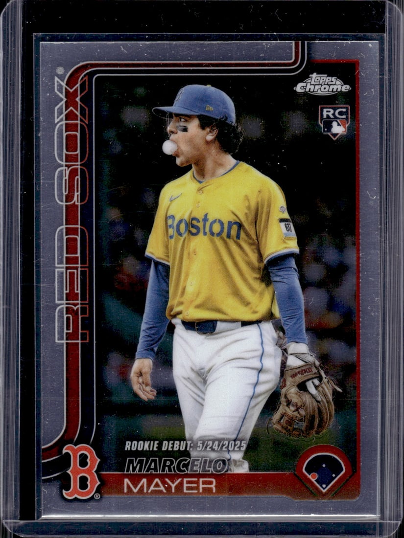 Marcelo Mayer 2025 Topps Chrome Update #USC117 Boston Red Sox: Topps Baseball MLB Trading & Sports Cards, Sports Cards for Sale Near Me, World Series & Hall of Fame Players Memorabilia, Refractors, X-Fractors, Numbered, SP, SSP, Valuable Auction Memorabilia Lots 