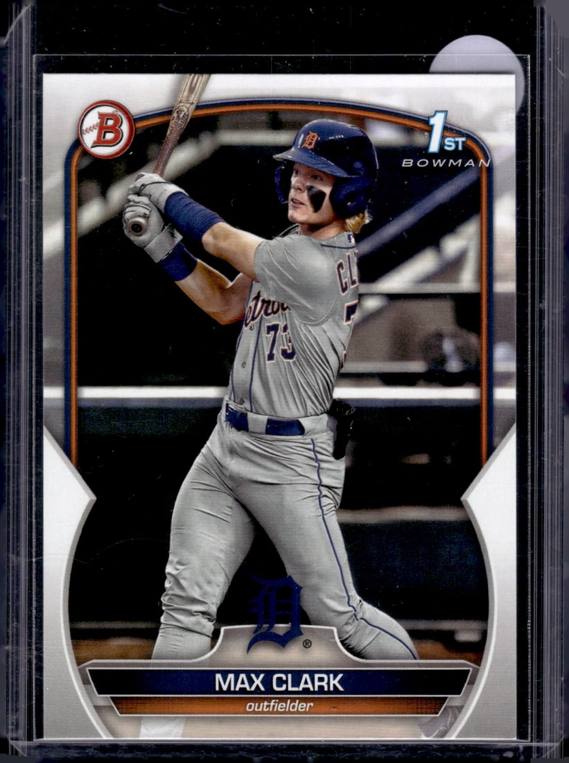 Max Clark 1st Bowman 2023 Bowman Draft #BD-76 Detroit Tigers: Bowman Baseball MLB Trading & Sports Cards, Sports Cards for Sale Near Me, World Series & Hall of Fame Players, SP, SSP, Chrome, 1st Bowman, Auction Memorabilia Lots Sold On Line