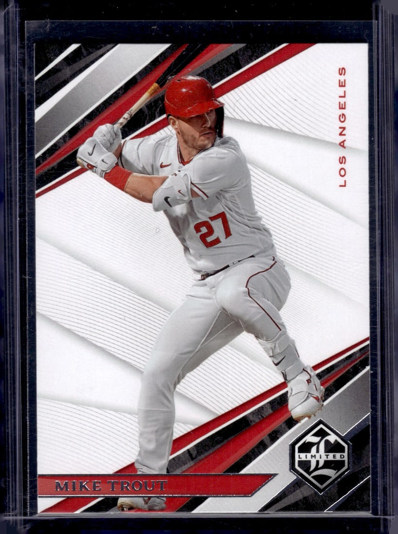 Mike Trout 2022 Chronicles Limited #18 Los Angeles Angels: Panini Baseball MLB Trading & Sports Cards, Sports Cards for Sale Near Me, Prizm, Mosaic, Select, SP, SSP, Auction Memorabilia Lots for Sale On Line, World Series & Hall of Fame Players