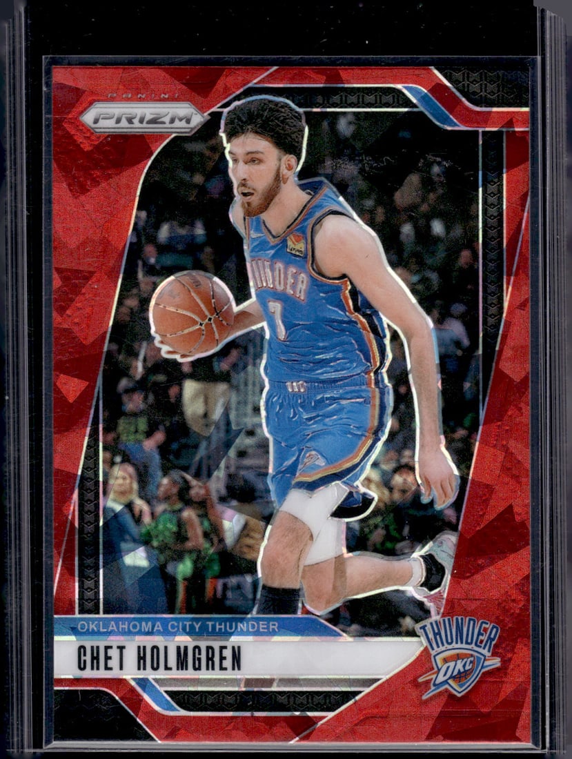 Chet Holmgren Red Ice 2024-25 Panini Prizm #17 Oklahoma City Thunder (1 of 2)