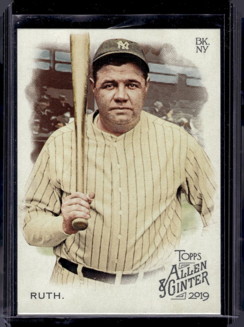Babe Ruth 2019 Allen & Ginter #3 New York Yankees: Topps Baseball MLB Trading & Sports Cards, Sports Cards for Sale Near Me, World Series & Hall of Fame Players Memorabilia, Refractors, X-Fractors, Numbered, SP, SSP, Valuable Auction Memorabilia Lots 