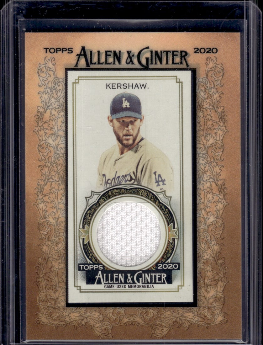 Clayton Kershaw Game Used Patch 2020 Allen & Ginter #MFR-CK Los Angeles Dodgers: Topps Baseball MLB Trading & Sports Cards, Sports Cards for Sale Near Me, World Series & Hall of Fame Players Memorabilia, Refractors, X-Fractors, Numbered, SP, SSP, Valuable Auction Memorabilia Lots 
