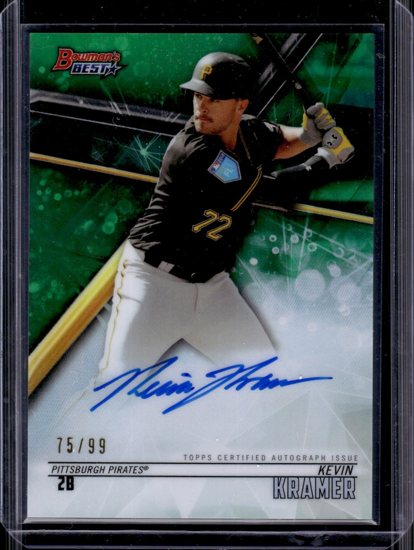 Kevin Kramer Green Refractor Auto /99 2018 Bowman's Best #B18-KK: Bowman Baseball MLB Trading & Sports Cards, Sports Cards for Sale Near Me, World Series & Hall of Fame Players, SP, SSP, Chrome, 1st Bowman, Auction Memorabilia Lots Sold On Line