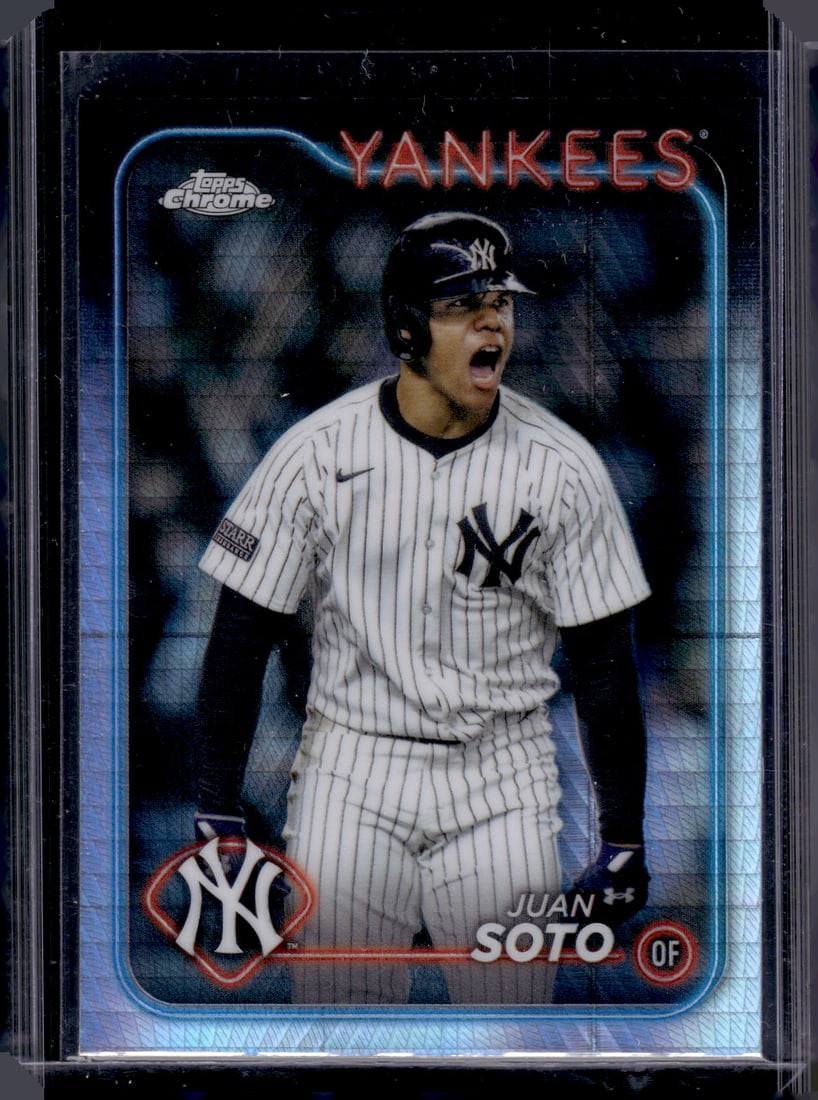 Juan Soto Prism Refractor 2024 Topps Chrome Update #USC1 Yankees: Topps Baseball MLB Trading & Sports Cards, Sports Cards for Sale Near Me, World Series & Hall of Fame Players Memorabilia, Refractors, X-Fractors, Numbered, SP, SSP, Valuable Auction Memorabilia Lots 
