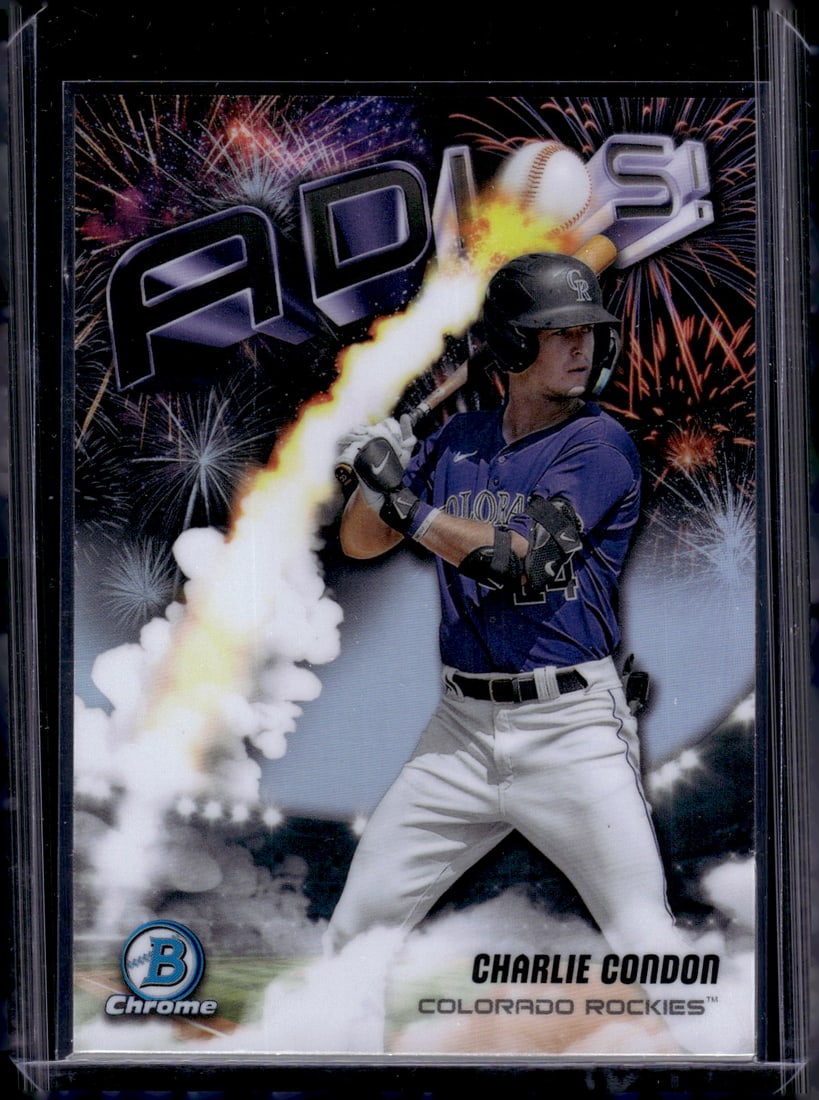 Charlie Condon Adios! 2025 Bowman Chrome #AD-16 Colorado Rockies: Bowman Baseball MLB Trading & Sports Cards, Sports Cards for Sale Near Me, World Series & Hall of Fame Players, SP, SSP, Chrome, 1st Bowman, Auction Memorabilia Lots Sold On Line