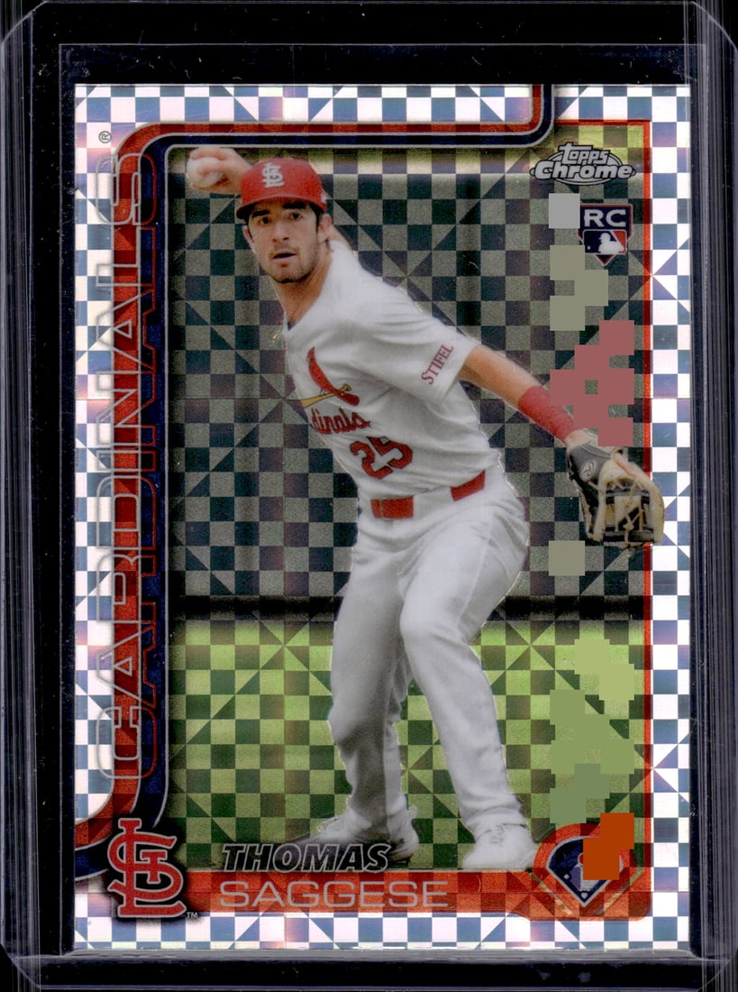 Thomas Saggese Rookie Card Xfractor 2025 Topps Chrome #87 St. Louis Cardinals: Topps Baseball MLB Trading & Sports Cards, Sports Cards for Sale Near Me, World Series & Hall of Fame Players Memorabilia, Refractors, X-Fractors, Numbered, SP, SSP, Valuable Auction Memorabilia Lots 