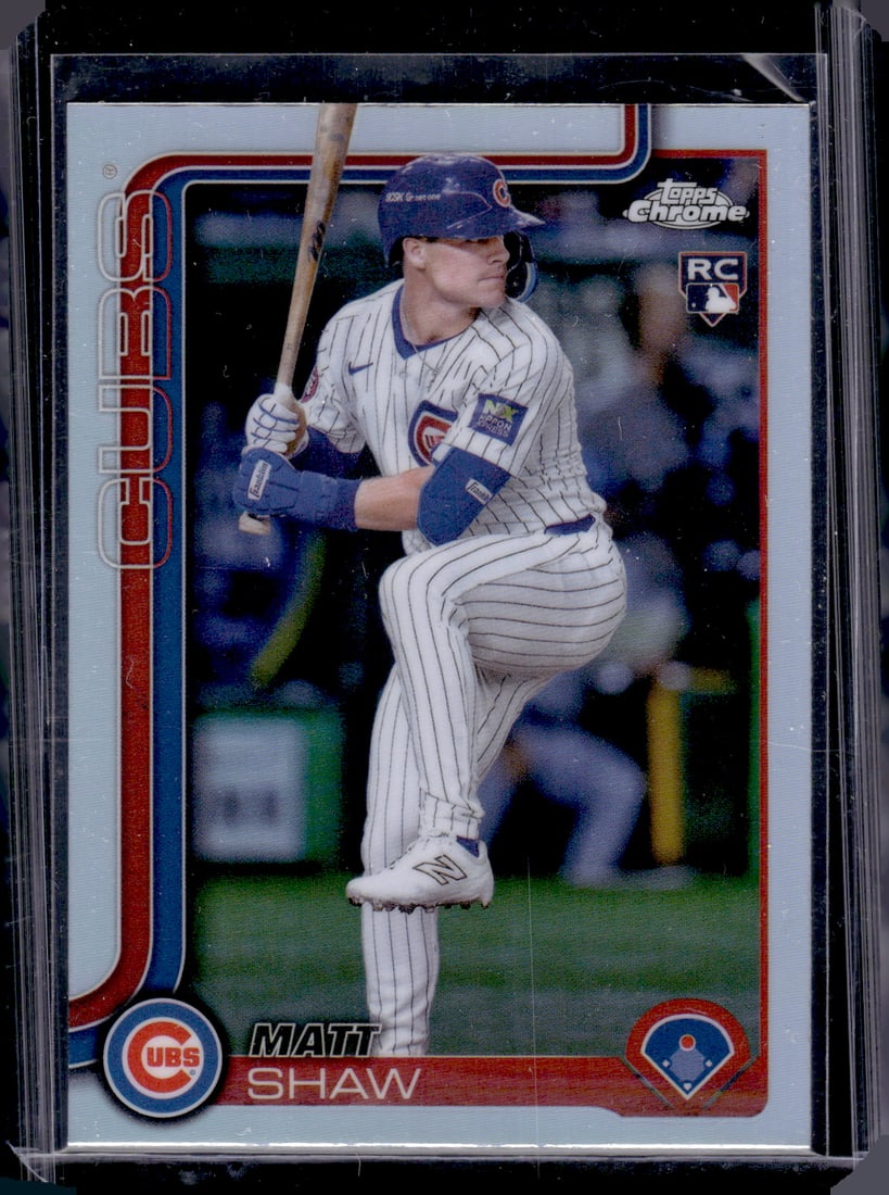 Matt Shaw Rookie Card Refractor 2025 Topps Chrome #219 Chicago Cubs: Topps Baseball MLB Trading & Sports Cards, Sports Cards for Sale Near Me, World Series & Hall of Fame Players Memorabilia, Refractors, X-Fractors, Numbered, SP, SSP, Valuable Auction Memorabilia Lots 