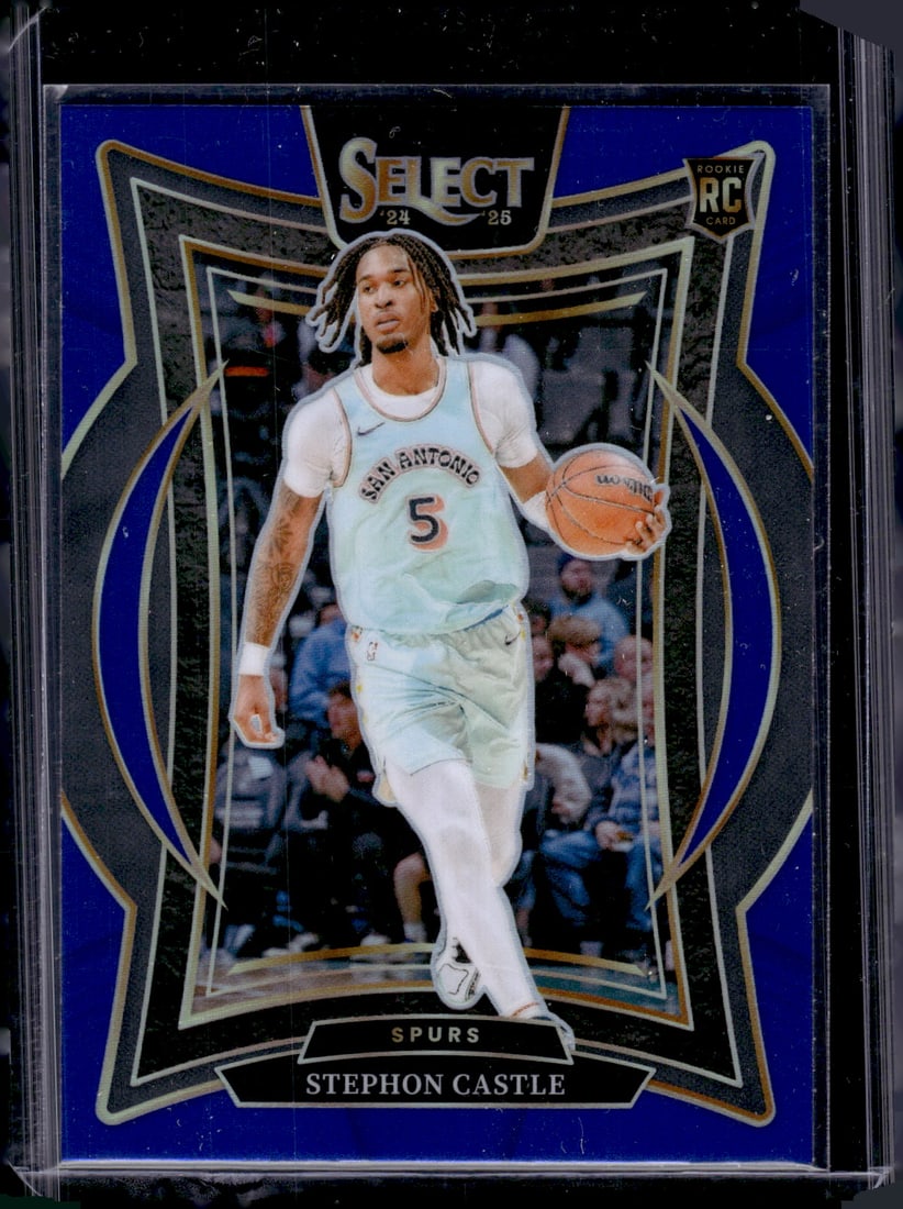 Stephon Castle Rookie Card Blue Prizm 2024-25 Select #72 San Antonio Spurs (1 of 2)