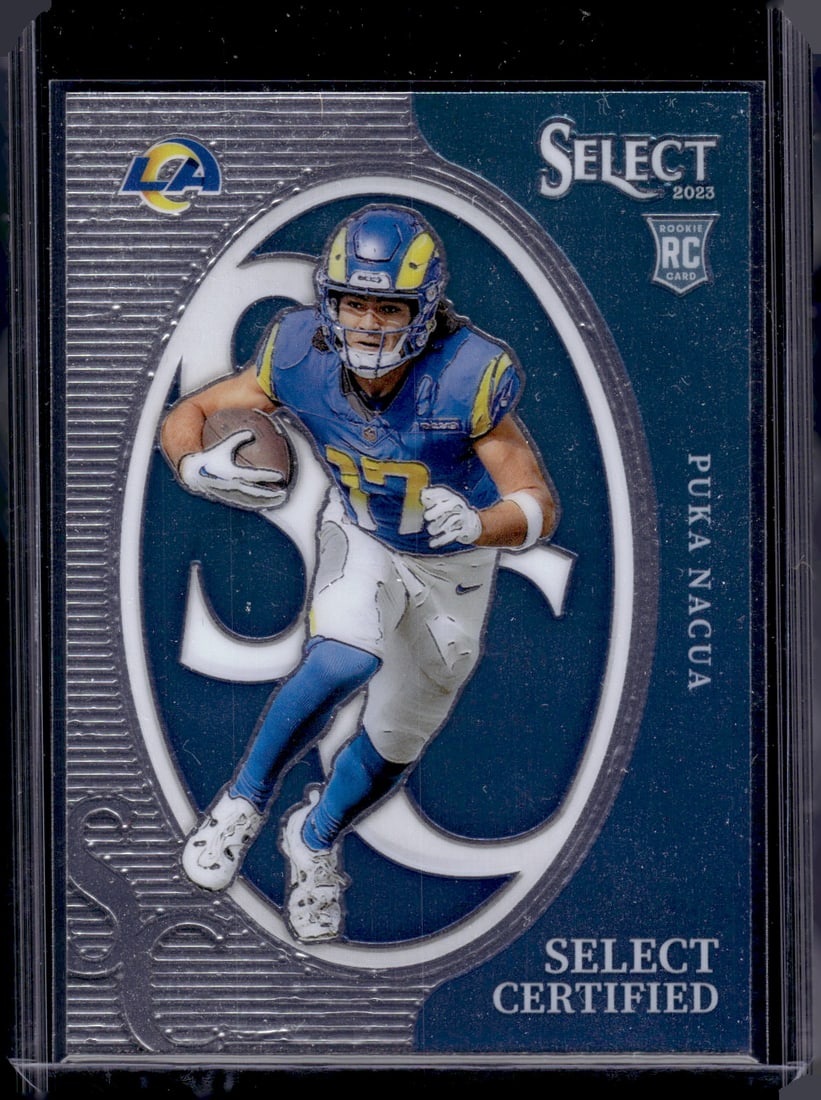 Puka Nacua Rookie Card Select Certified 2023 Select #CRO-PNA Los Angeles Rams: Panini Select, Prizm, Mosaic, Contenders, Zenith, Phoenix, Illusions, Absolute, Rookie NFL Sports Trading Cards, SP, SSP, Cards, Football Cards for Sale Near Me, Superbowl & Hall of Fame Player Cards,
