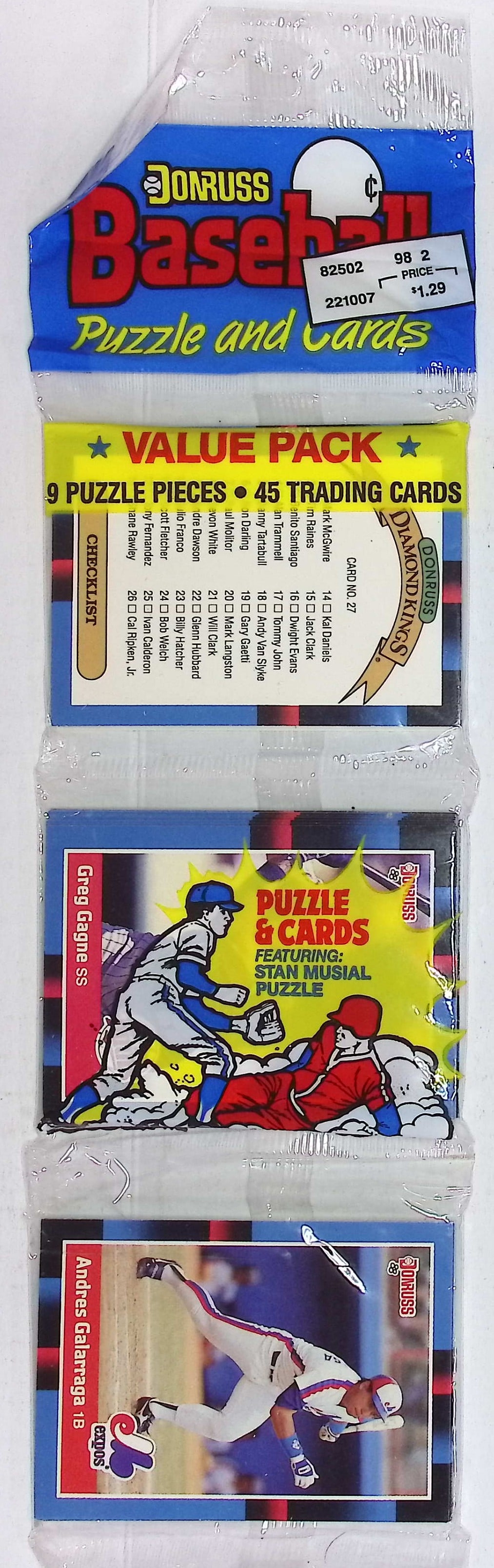 1988 Donruss Series 1 RACK PACK Vintage Baseball Card Factory Sealed - You Get the Pack Shown: Vintage Valuable Donruss Baseball MLB Trading & Sports Cards, Robin Yount, George Brett, Rickey Henderson, Nolan Ryan, Old Sports Cards for Sale Near Me, World Series & hall of Fame Players, Auction M