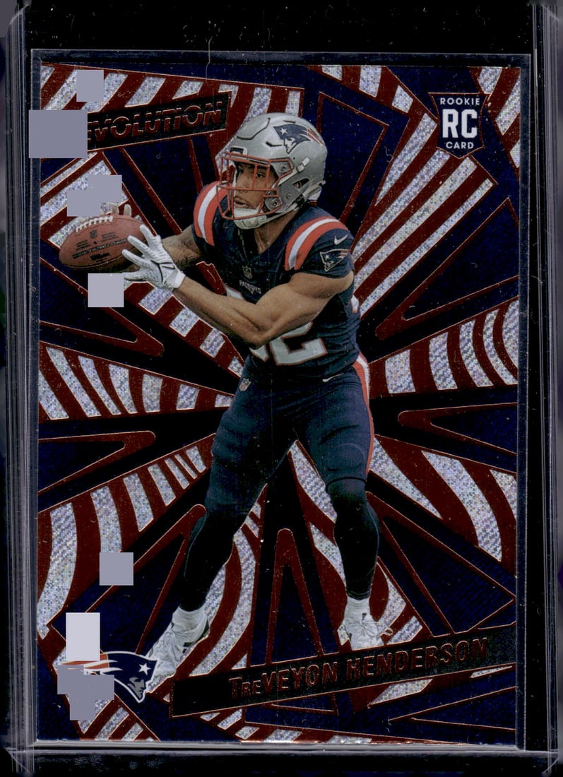 TreVeyon Henderson Rookie Card 2025 Panini Revolution #244 Patriots: Panini Select, Prizm, Mosaic, Contenders, Zenith, Phoenix, Illusions, Absolute, Rookie NFL Sports Trading Cards, SP, SSP, Cards, Football Cards for Sale Near Me, Superbowl & Hall of Fame Player Cards,