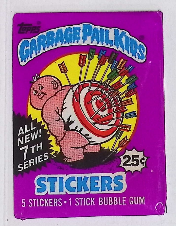 1987 Topps Vintage Garbage Pail Kids Retail Box Wax Pack - 7th Series: Sealed Packs this old have no card quality guarantees - Topps Trading Cards Sold on Line, Auction Lots for sale on line, Trading Card Stickers