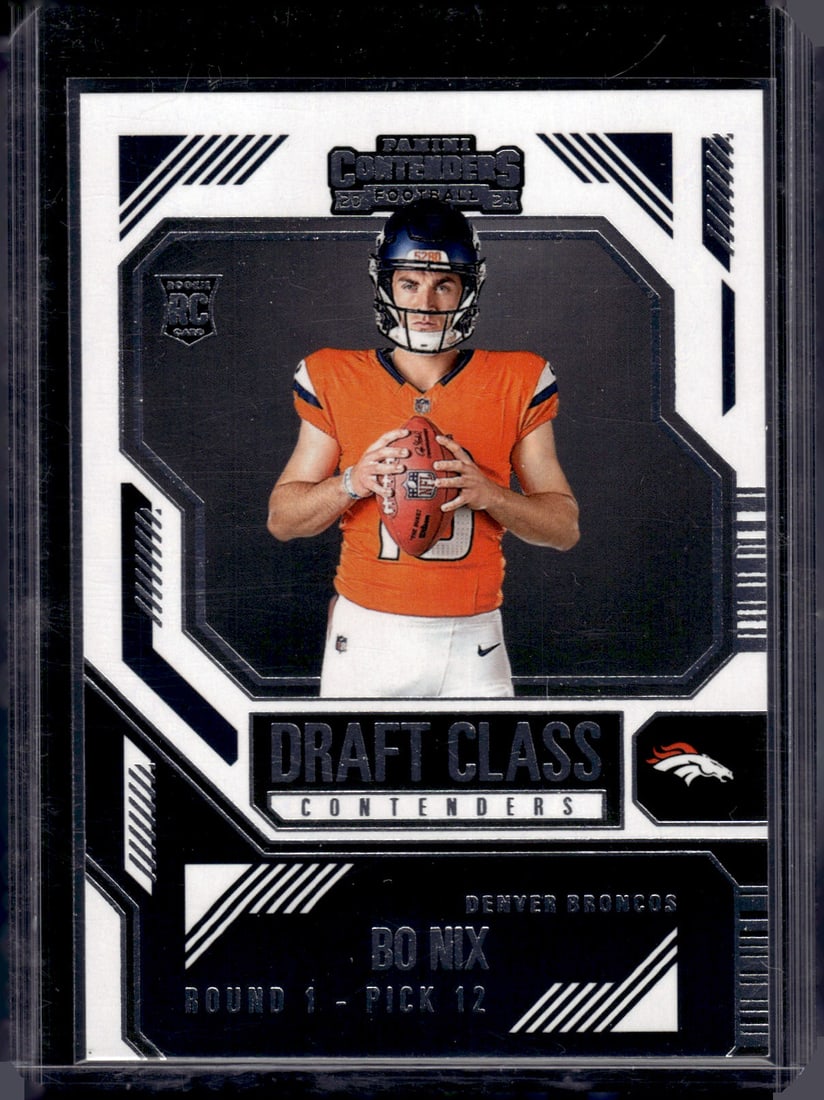 Bo Nix Rookie Card Draft Class 2024 Panini Contenders #23 Denver Broncos (1 of 2)