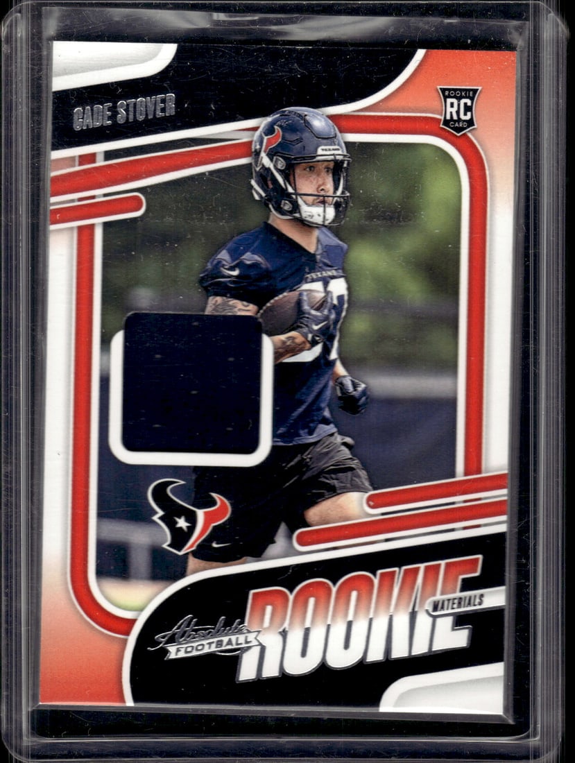 Cade Stover Rookie Patch 2024 Absolute #ARM-CSR Houston Texans: Panini Select, Prizm, Mosaic, Contenders, Zenith, Phoenix, Illusions, Absolute, Rookie NFL Sports Trading Cards, SP, SSP, Cards, Football Cards for Sale Near Me, Superbowl & Hall of Fame Player Cards,