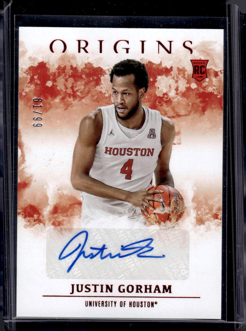 Justin Gorham Rookie Auto /99 2021 Chronicles Origins Draft Picks #OR-JGO Houston Cougars (1 of 2)